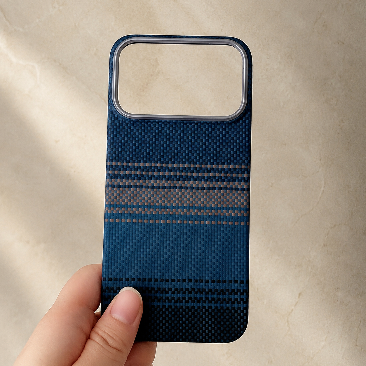 Premium iPhone Case 600D Real Carbon Fiber MagSafe Compatible Aramid Kevlar Cover Camera Lens Protection Waterproof Anti Fingerprint Ultra Thin Design