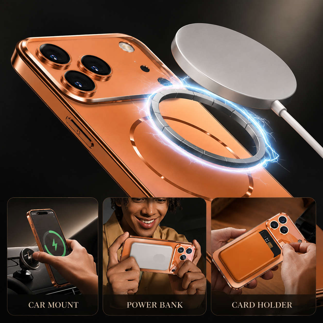 Premium iPhone Case AG Nano Matte Magnetic Cover MagSafe Compatible Hard Acrylic Back Camera Lens Protection Anti Fingerprint Slim Design