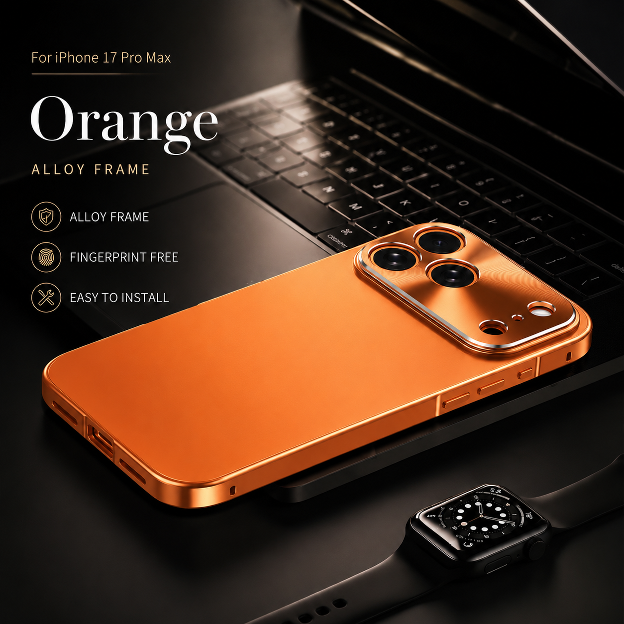 Premium iPhone Case All Aluminum Magnetic Frame MagSafe Compatible Frosted PC Back Cover Ultra Thin Shockproof Protective Anti Scratch Lightweight Design