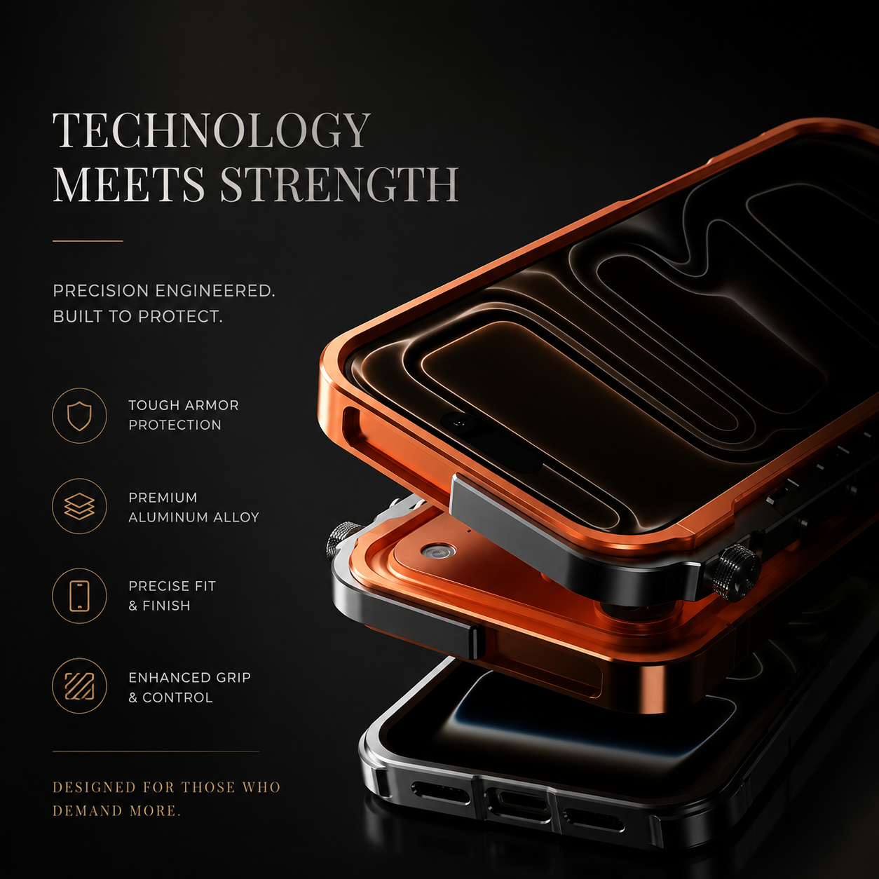 Premium iPhone Case Aluminum Alloy Bumper MagSafe Compatible Magnetic Protective Cover Shockproof Heat Dissipation Camera Lens Guard