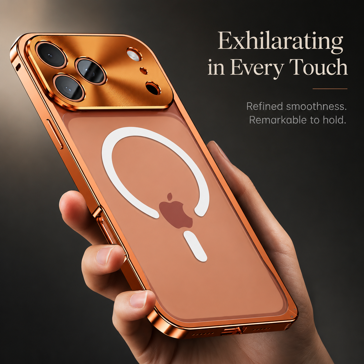 Premium iPhone Case Aluminum Alloy Frame MagSafe Compatible Magnetic Bumper Shockproof Protective Cover Matte Transparent Back Camera Lens Guard