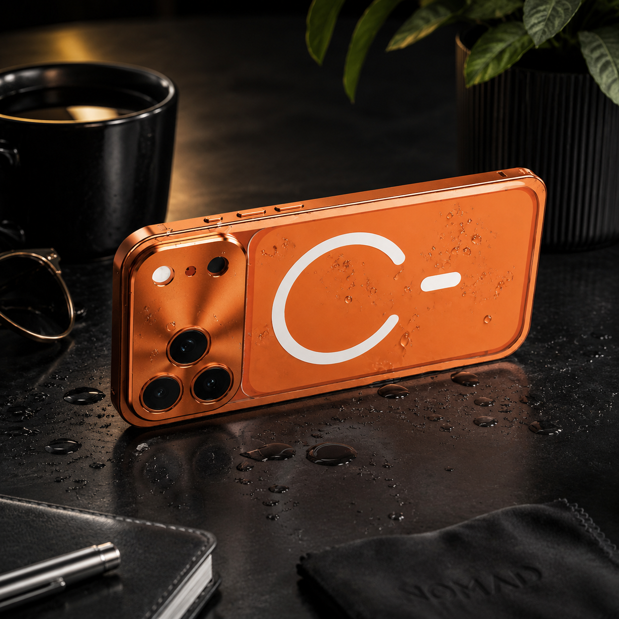 Premium iPhone Case Aluminum Alloy Frame MagSafe Compatible Magnetic Bumper Shockproof Protective Cover Matte Transparent Back Camera Lens Guard