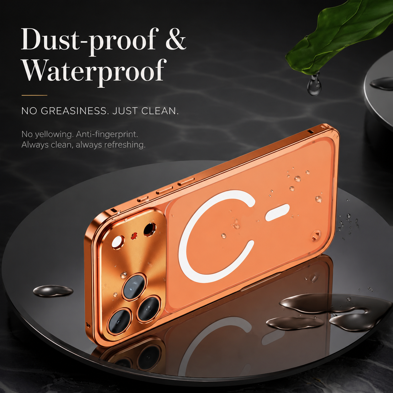 Premium iPhone Case Aluminum Alloy Frame MagSafe Compatible Magnetic Bumper Shockproof Protective Cover Matte Transparent Back Camera Lens Guard