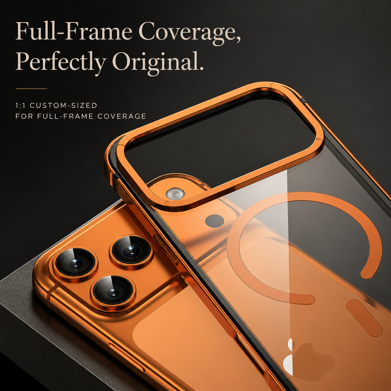 Premium iPhone Case Aluminum Alloy Frame MagSafe Compatible Magnetic Protective Cover Transparent Back Shockproof Camera Lens Guard