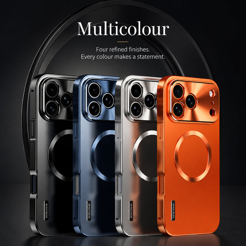 Premium iPhone Case Aluminum Alloy Frame Protective Cover Ultra Thin Frosted Matte Back Shockproof Camera Lens Guard Full Coverage
