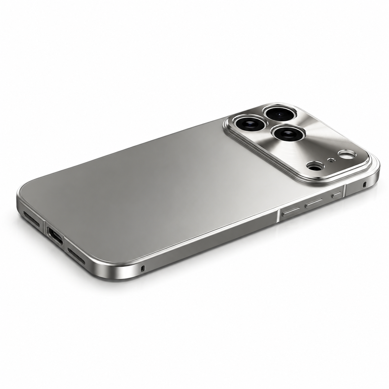 Premium iPhone Case Aluminum Alloy Frame Protective Cover Ultra Thin Frosted Matte Back Shockproof Camera Lens Guard Full Coverage