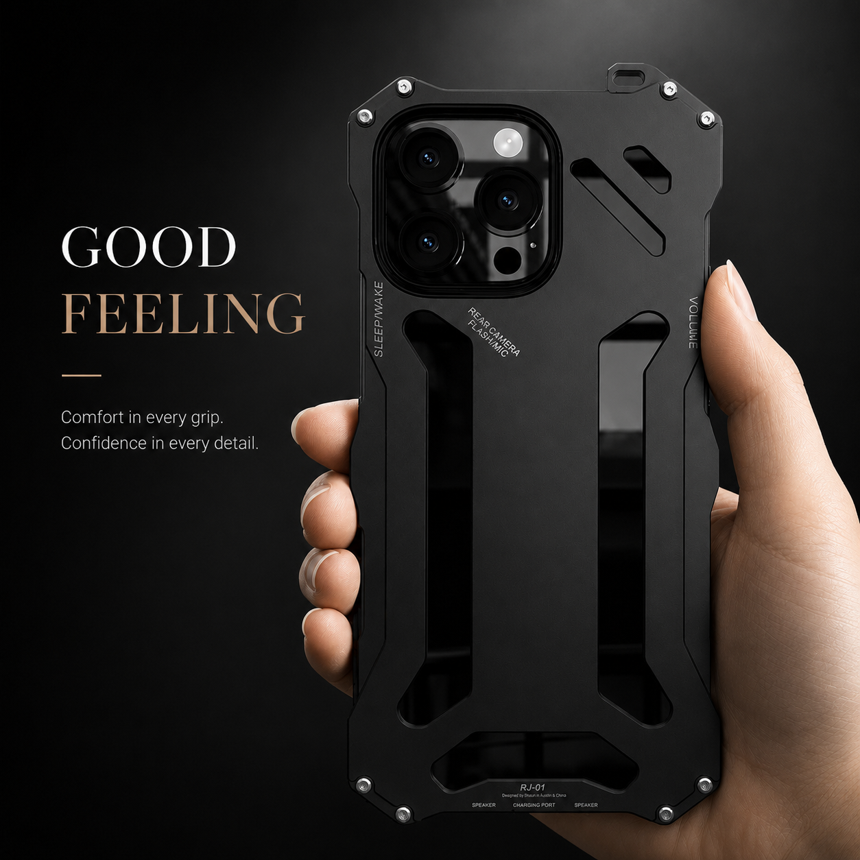 Premium iPhone Case Aluminum Alloy Metal Armor Protective Cover Military Grade Shockproof Cooling Airflow Anti Scratch Lightweight Non Slip Bumper Design
