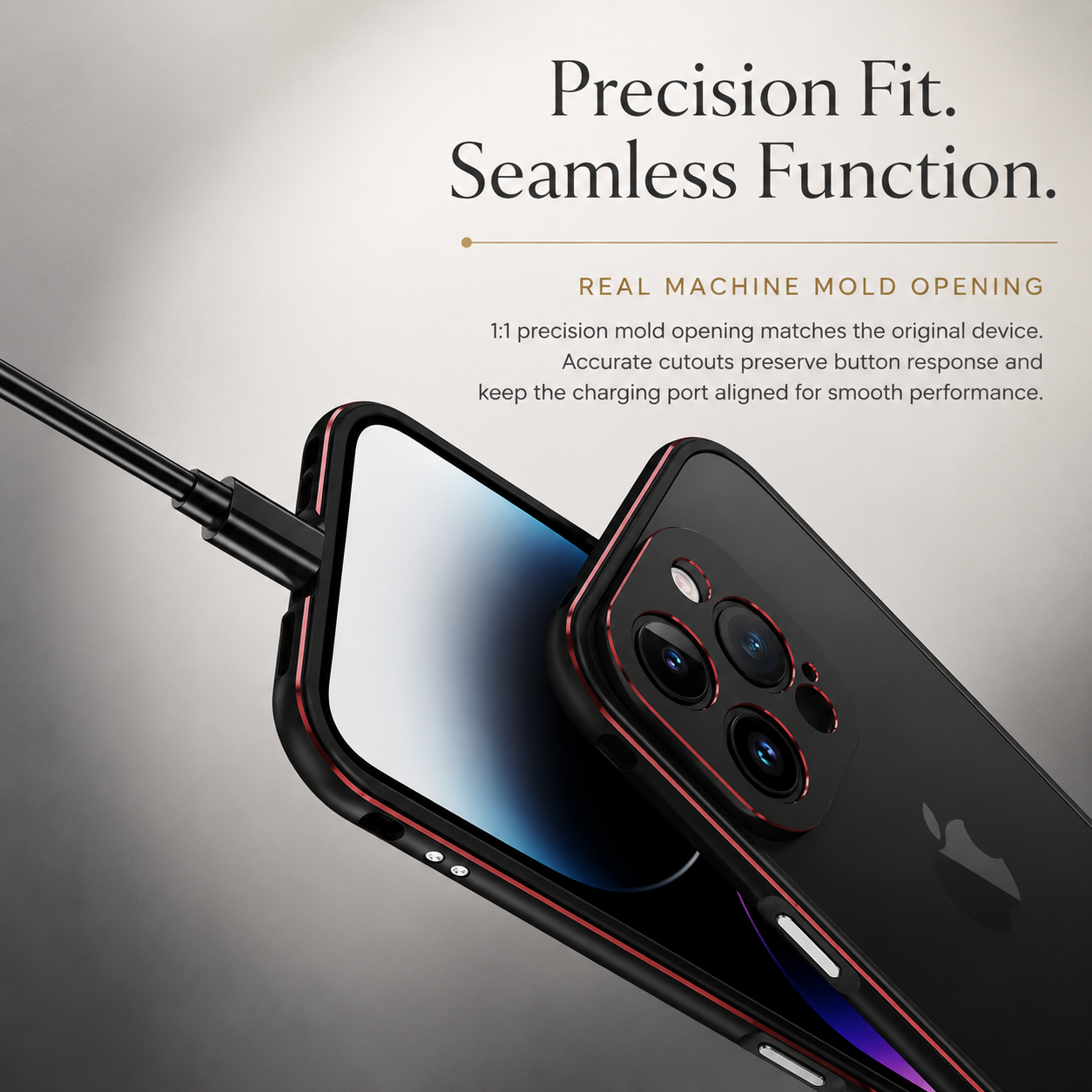 Premium iPhone Case Aluminum Bumper Metal Lens Frame Shockproof Protective Cover Camera Protection Slim Lightweight Durable Minimalist Design