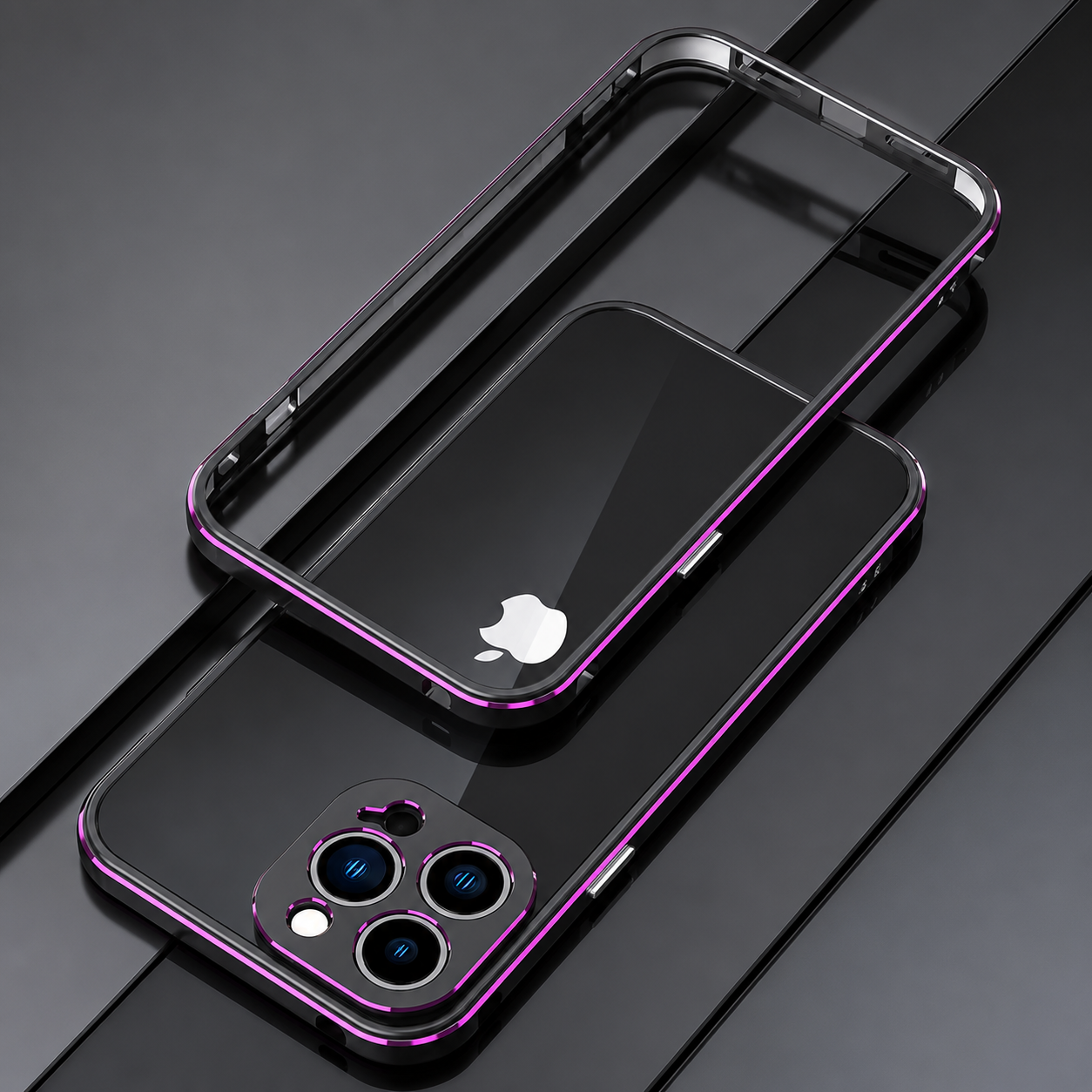 Premium iPhone Case Aluminum Bumper Metal Lens Frame Shockproof Protective Cover Camera Protection Slim Lightweight Durable Minimalist Design