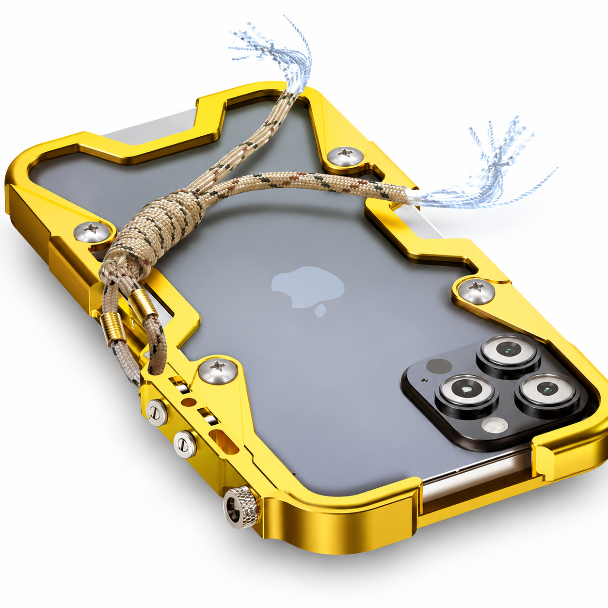 Premium iPhone Case Aluminum Metal Armor Bumper Shockproof Protective Cover Rugged Frame Design Scratch Resistant Slim Durable Full Coverage