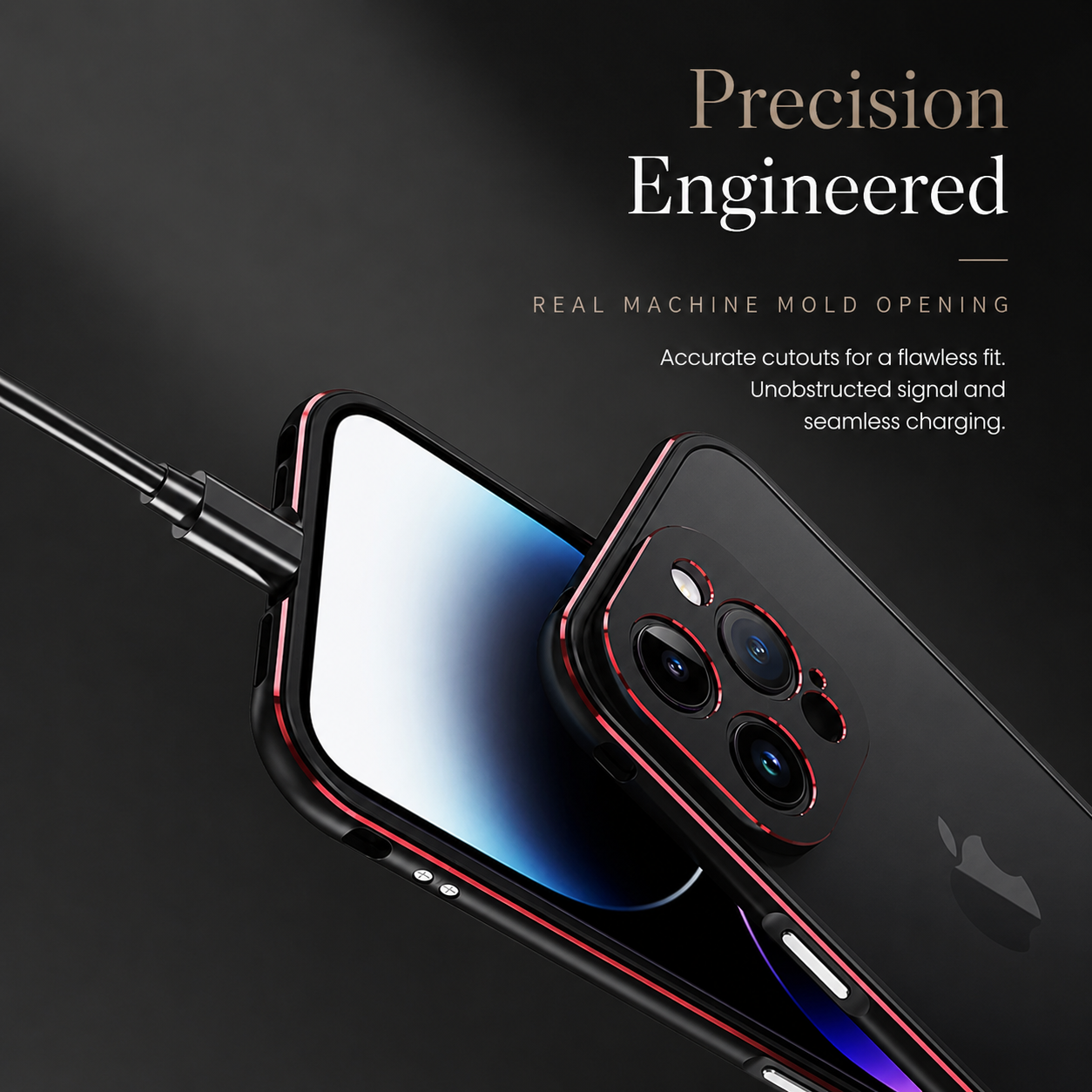 Premium iPhone Case Aluminum Metal Bumper Frame Camera Protector Shockproof Anti Scratch Protective Cover Slim Heavy Duty Design MagSafe Compatible