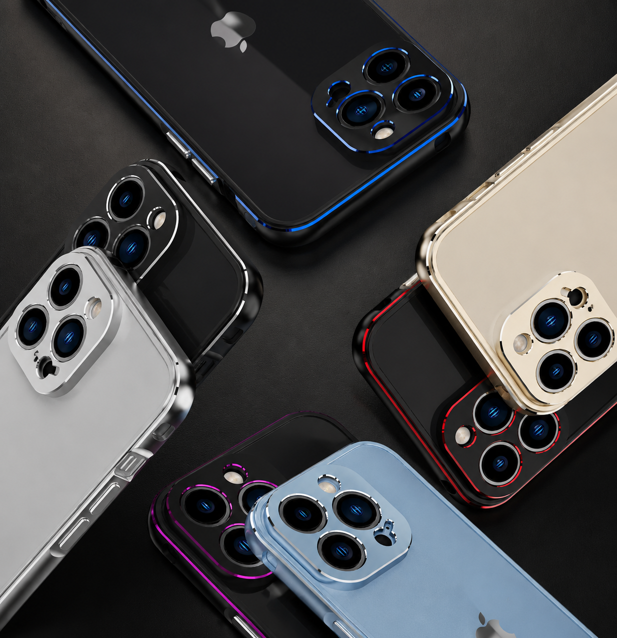 Premium iPhone Case Aluminum Metal Bumper Frame Camera Protector Shockproof Anti Scratch Protective Cover Slim Heavy Duty Design MagSafe Compatible
