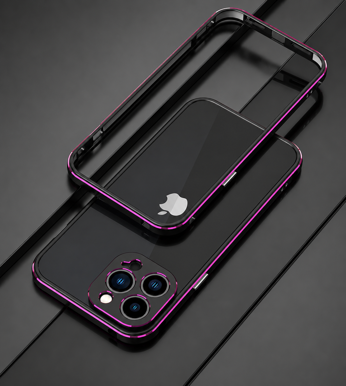 Premium iPhone Case Aluminum Metal Bumper Frame Camera Protector Shockproof Anti Scratch Protective Cover Slim Heavy Duty Design MagSafe Compatible