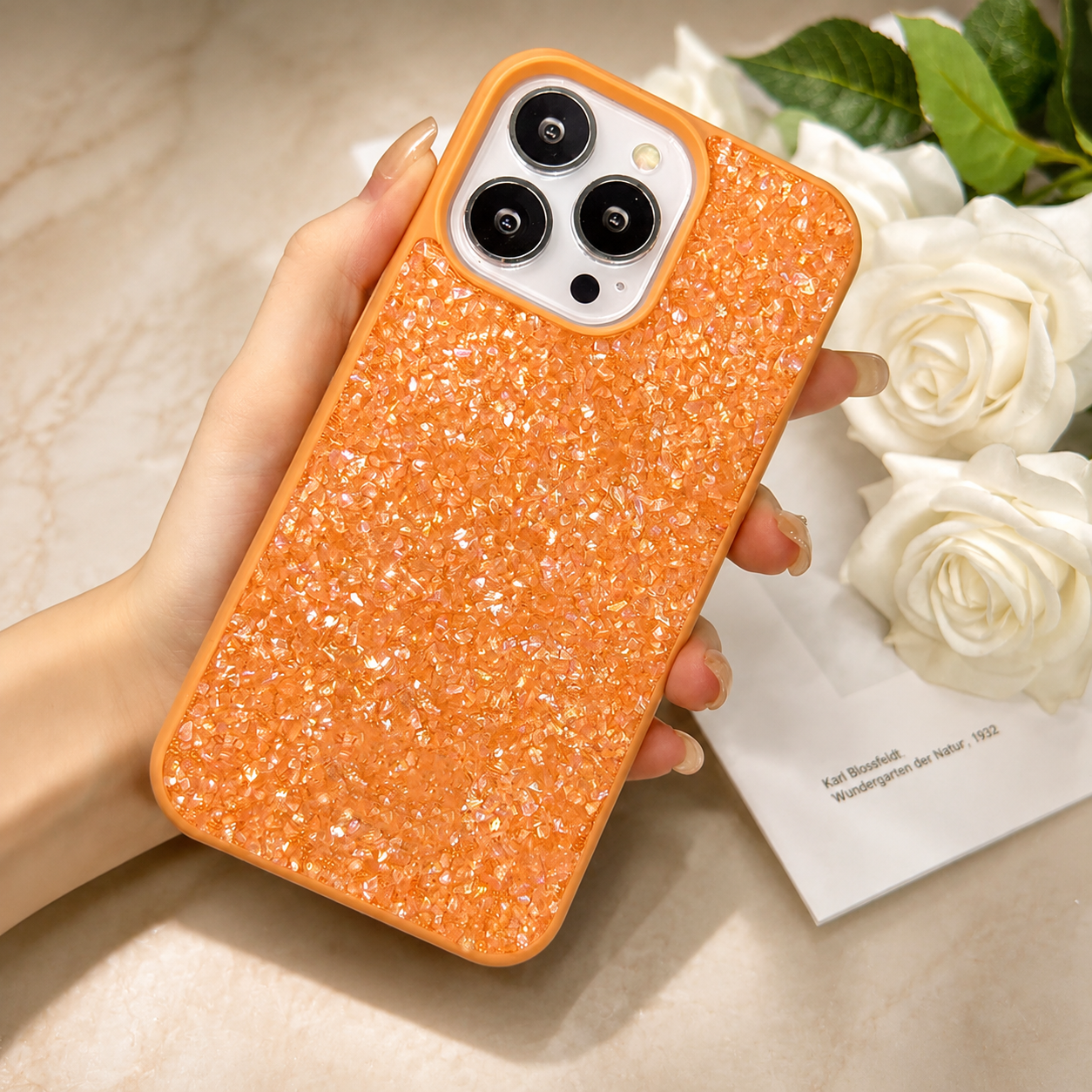 Premium iPhone Case Bling Crystal Diamond Cover MagSafe Compatible Shockproof Protective Case Flash Drill Design Camera Lens Screen Protection Ultra Thin Full Coverage