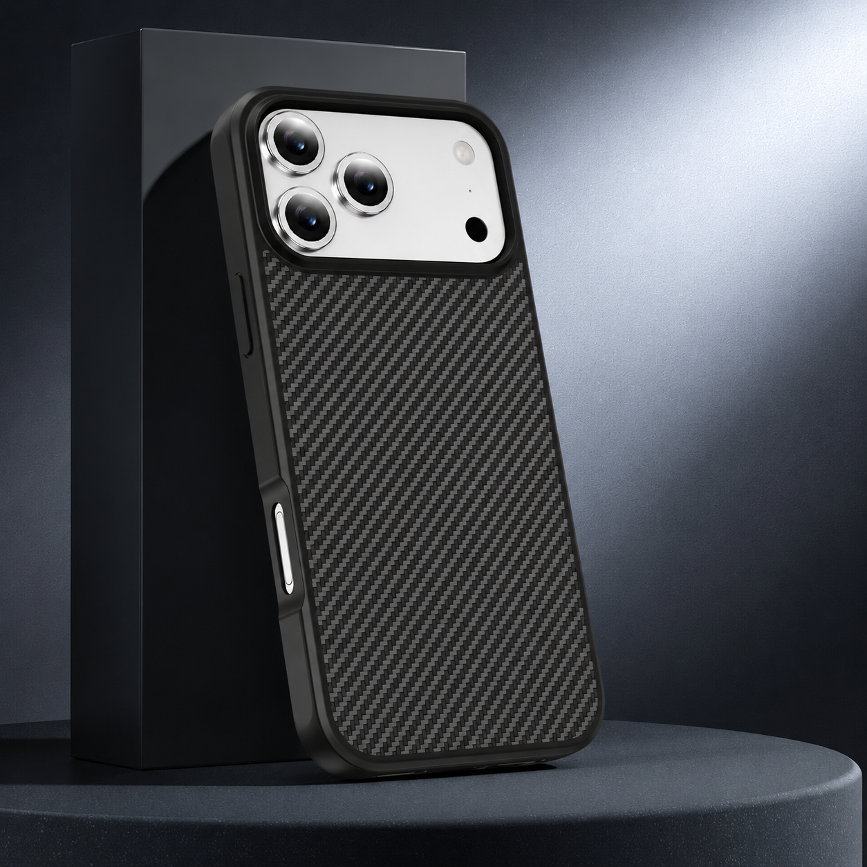 Premium iPhone Case Carbon Fiber Protective Cover Shockproof Drop Resistant Anti Fingerprint Non Slip Scratch Resistant Dustproof Slim Design