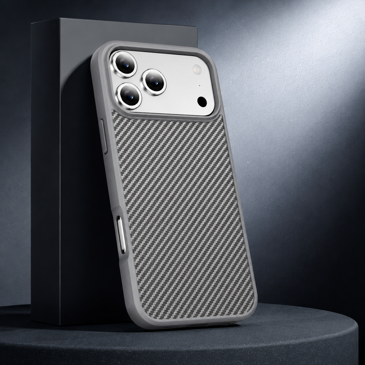 Premium iPhone Case Carbon Fiber Protective Cover Shockproof Drop Resistant Anti Fingerprint Non Slip Scratch Resistant Dustproof Slim Design