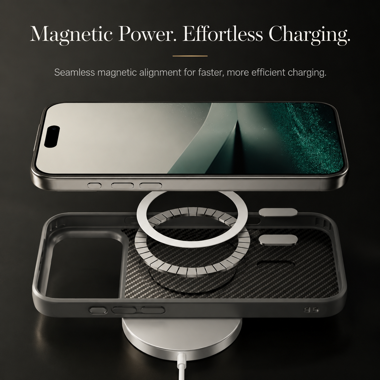 Premium iPhone Case Carbon Fiber Protective Cover Shockproof Drop Resistant Anti Fingerprint Non Slip Scratch Resistant Dustproof Slim Design