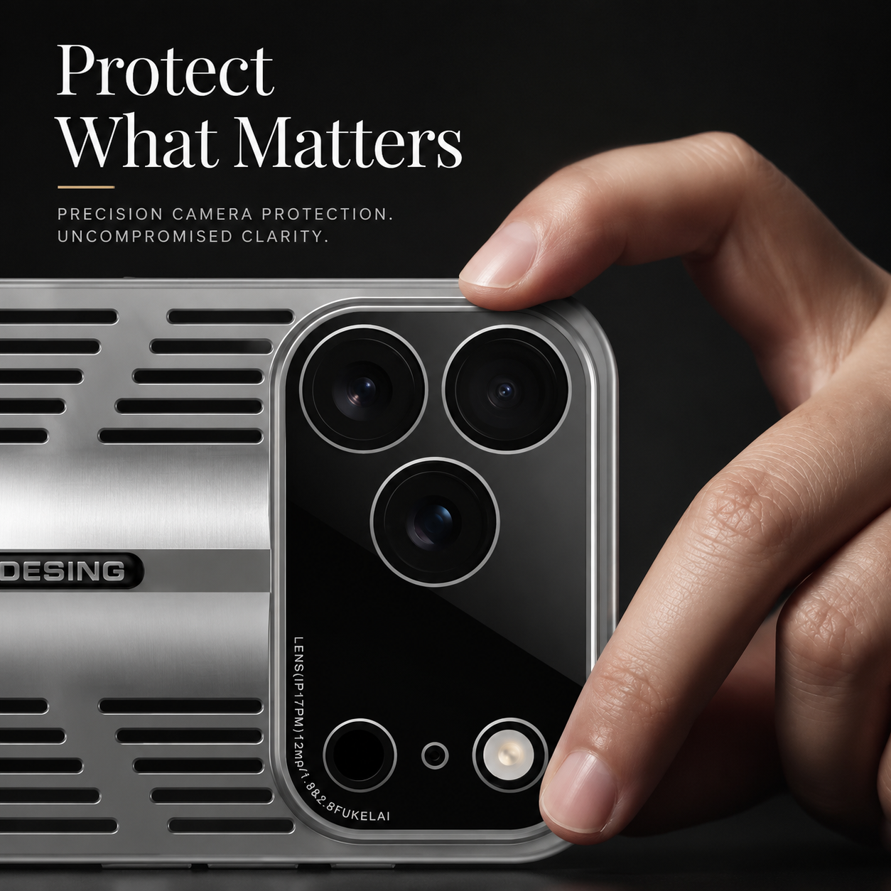 Premium iPhone Case Cooling Protective Cover Shockproof PC TPU Anti Scratch Anti Fingerprint Heat Dissipation Non Slip Slim Full Coverage