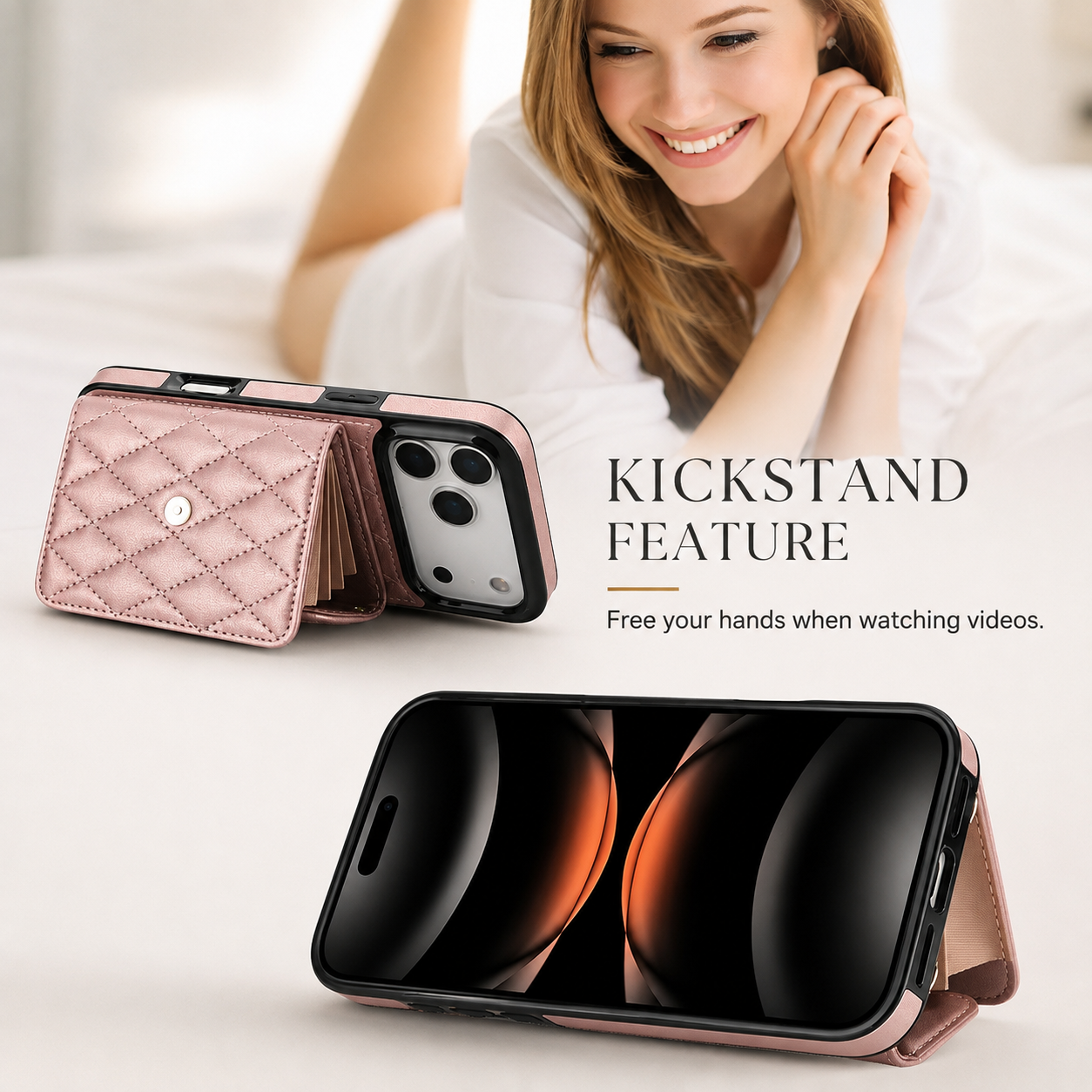 Premium iPhone Case Crossbody Leather Wallet Cover Card Holder Coin Pocket Wrist Strap Shoulder Strap Shockproof Protective Cover Full Coverage Non Slip Design