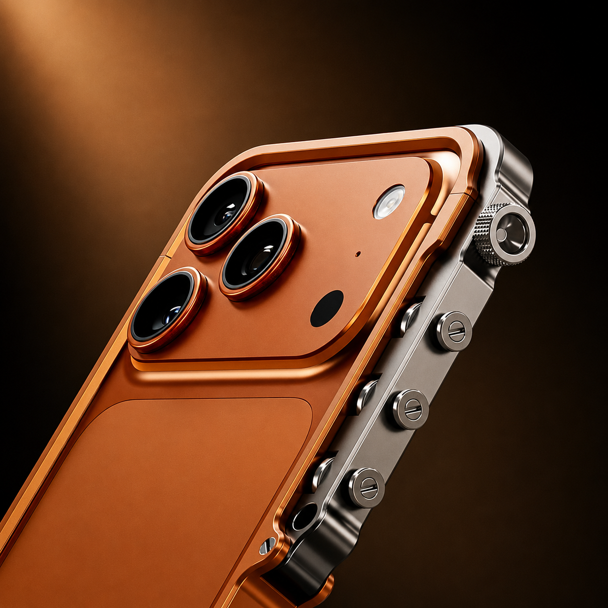 Premium iPhone Case Cyberpunk Aluminum Alloy Mechanical Bumper Metal Frame Shockproof Heavy Duty Camera Lens Protection Protective Design