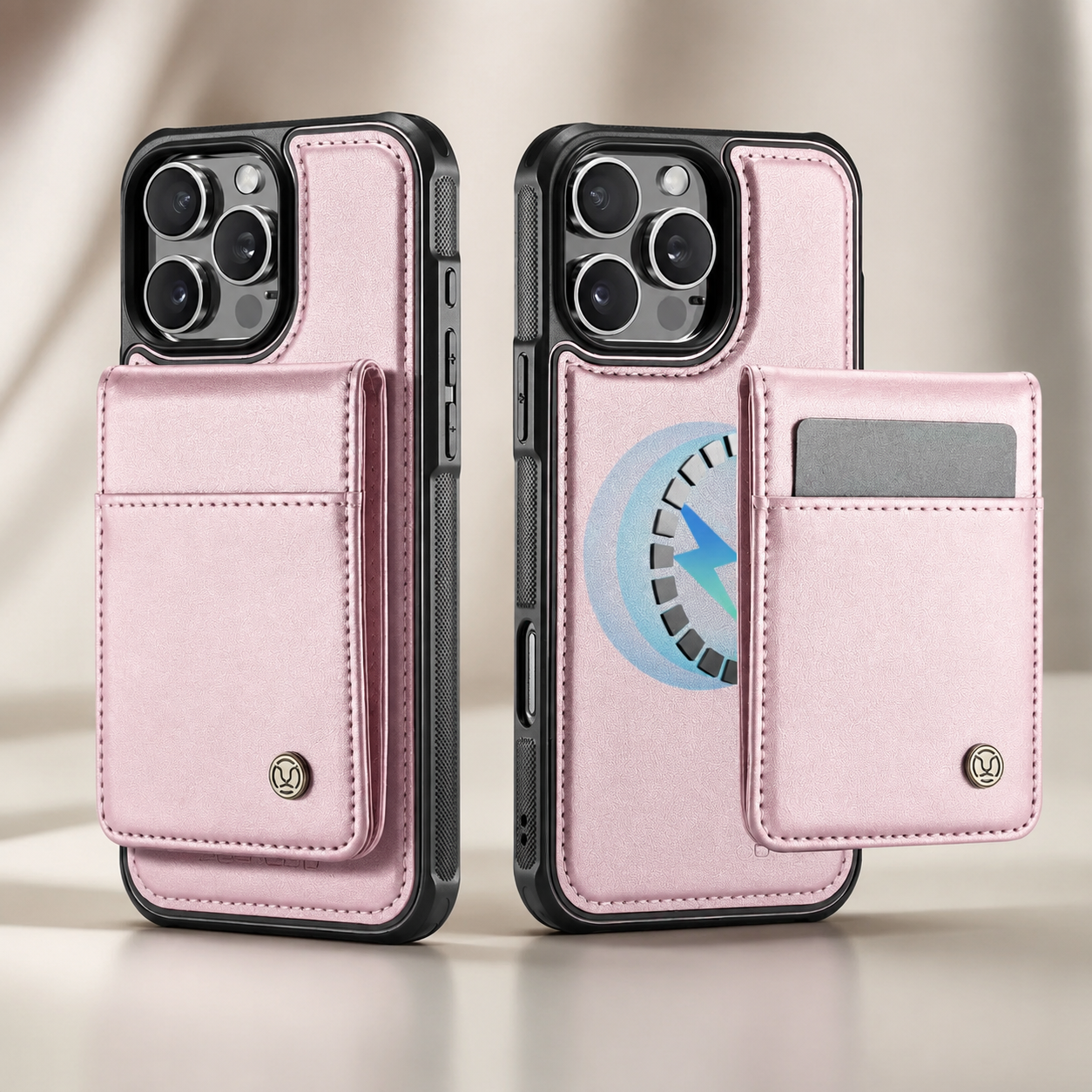 Premium iPhone Case Detachable Magnetic Leather Wallet Cover Card Slot Holder Kickstand Shockproof Anti Fingerprint Protective Design Slim Durable