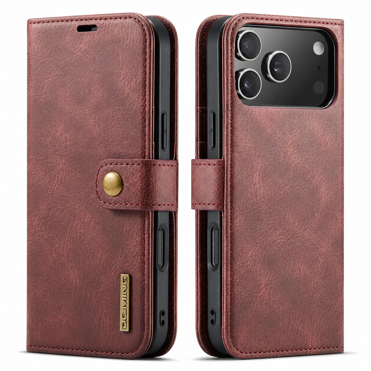 Premium iPhone Case Detachable Magnetic Leather Wallet Cover with Card Holder Flip Design Shockproof Full Body Protection Slim Durable Protective Style