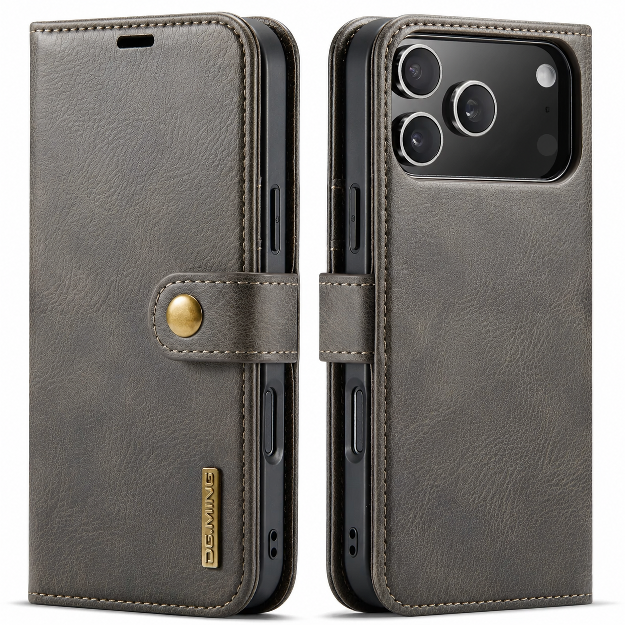 Premium iPhone Case Detachable Magnetic Leather Wallet Cover with Card Holder Flip Design Shockproof Full Body Protection Slim Durable Protective Style