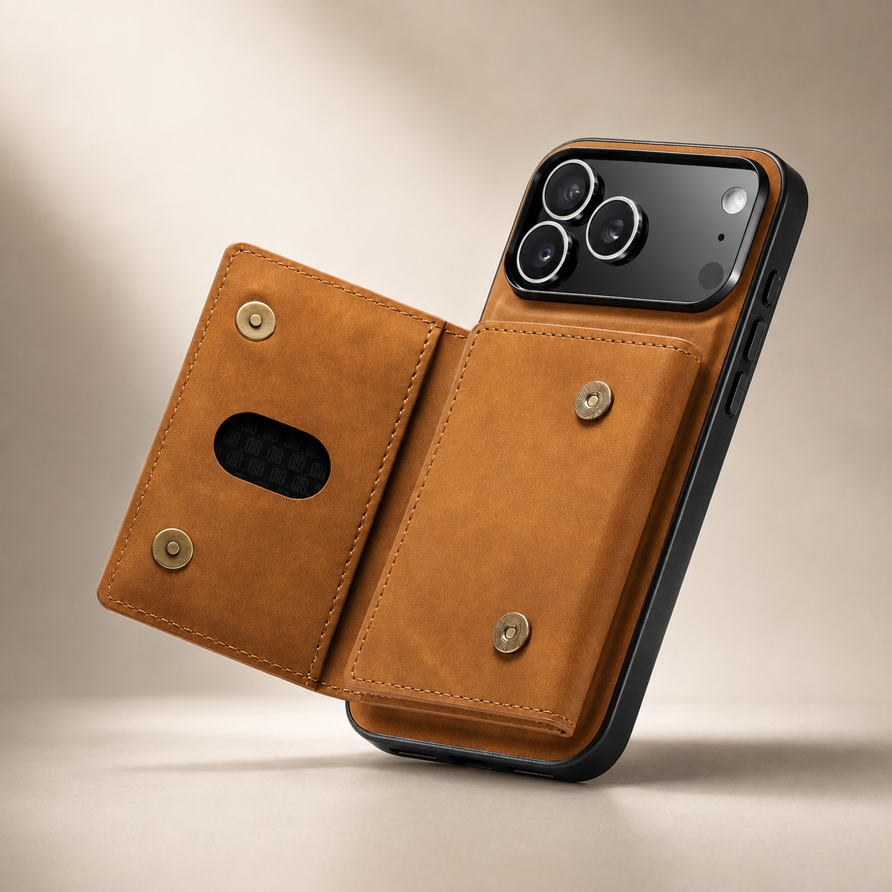 Premium iPhone Case Detachable Magnetic Leather Wallet Protective Cover Card Holder Kickstand Camera Lens Protection Anti Scratch Full Coverage