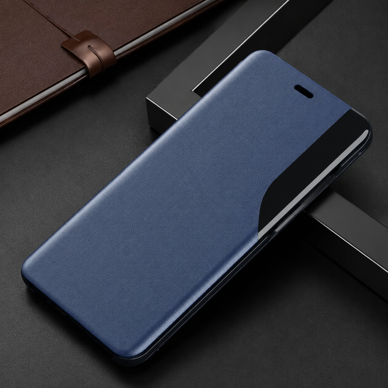 Premium iPhone Case Flip Wallet Stand Cover PU Leather MagSafe Compatible Card Holder Shockproof Protective Magnetic Closure Full Coverage Design
