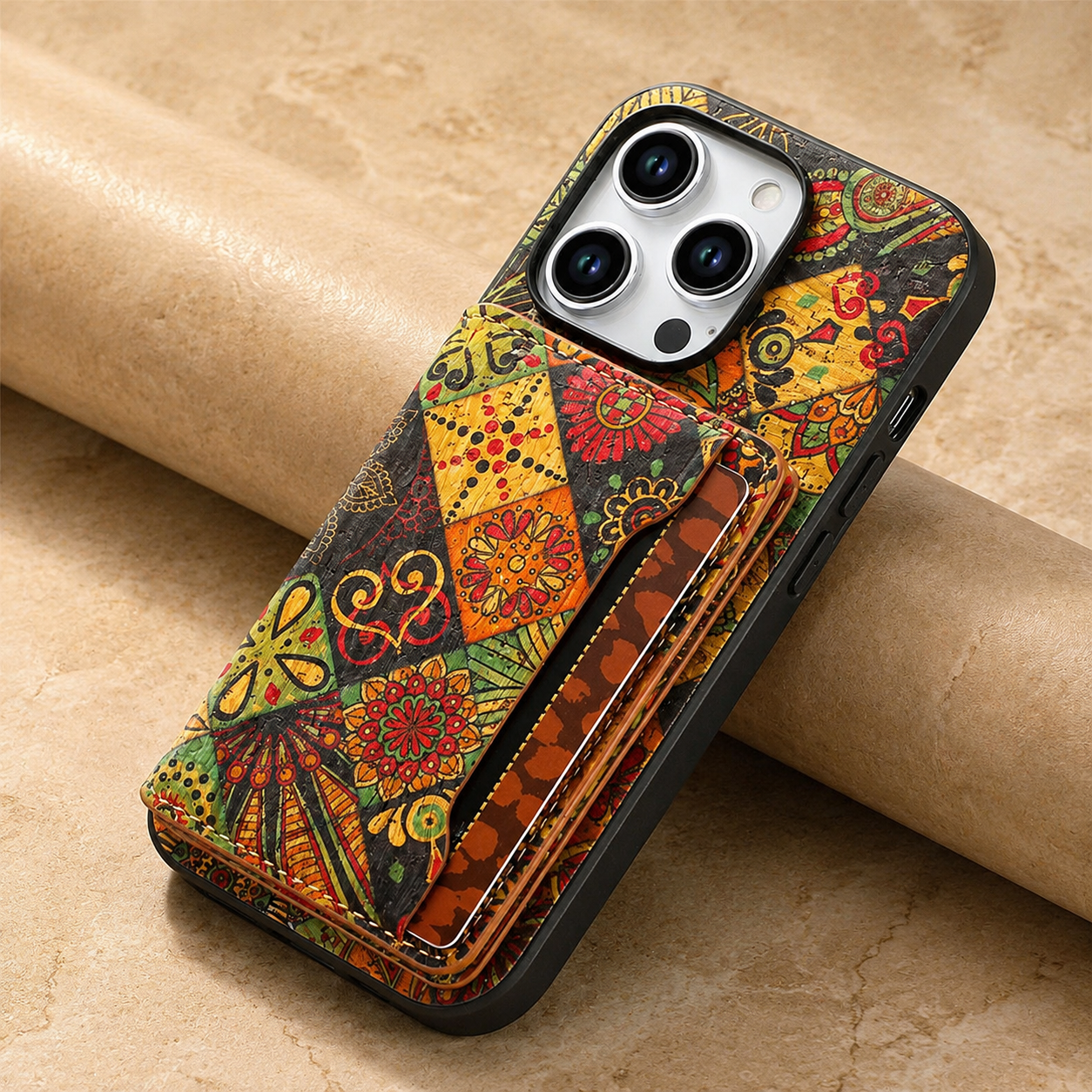 Premium iPhone Case Flower Pattern Leather Wallet Cover Magnetic Closure Card Holder Stand Function Shockproof Protective Flip Case Full Coverage Design