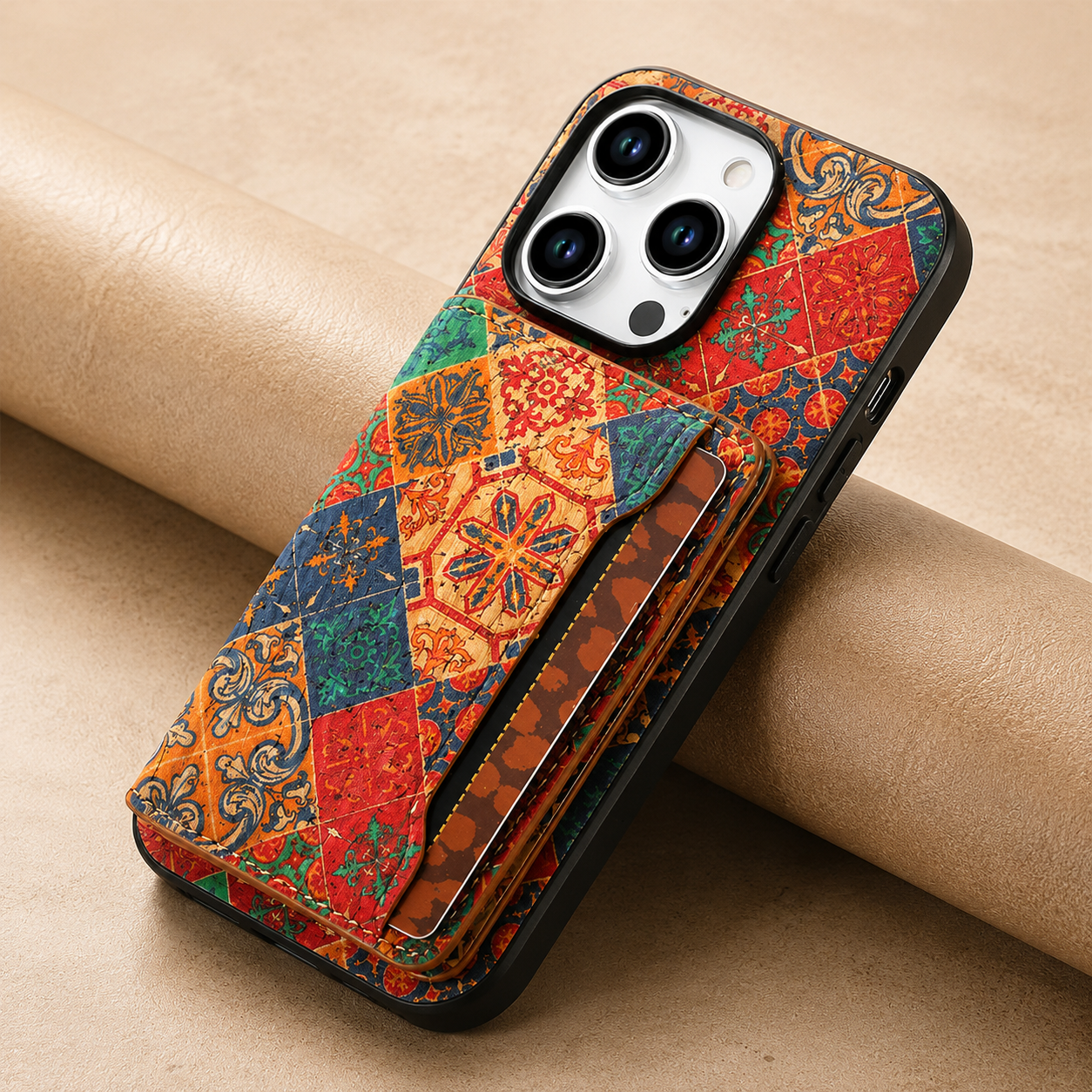 Premium iPhone Case Flower Pattern Leather Wallet Cover Magnetic Closure Card Holder Stand Function Shockproof Protective Flip Case Full Coverage Design