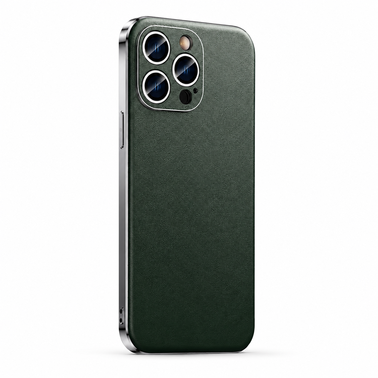 Premium iPhone Case Genuine Cowhide Leather Protective Cover Plated Metal Frame Full Camera Lens Protection Shockproof Slim Durable Wireless Charging Design