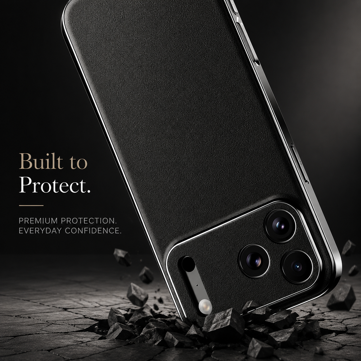Premium iPhone Case Genuine Leather Cowhide Protective Cover Shockproof Anti Slip Matte Finish Full Camera Lens Guard Slim Design