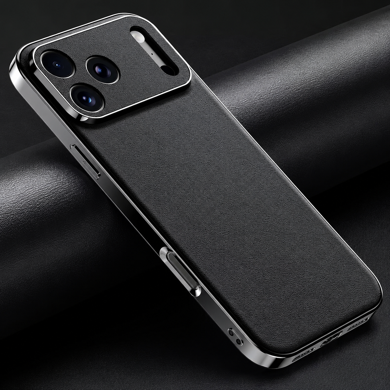 Premium iPhone Case Genuine Leather Cowhide Protective Cover Shockproof Anti Slip Matte Finish Full Camera Lens Guard Slim Design