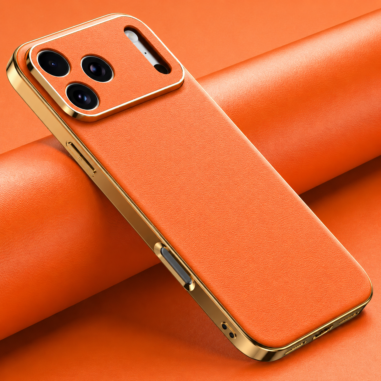 Premium iPhone Case Genuine Leather Cowhide Protective Cover Shockproof Anti Slip Matte Finish Full Camera Lens Guard Slim Design