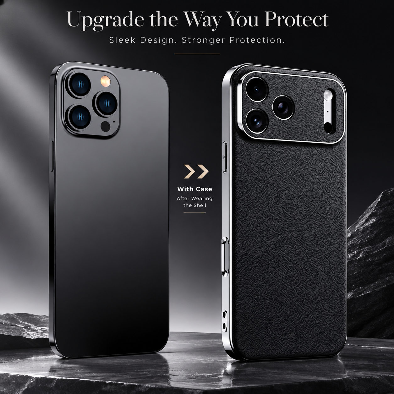 Premium iPhone Case Genuine Leather Cowhide Protective Cover Shockproof Anti Slip Matte Finish Full Camera Lens Guard Slim Design