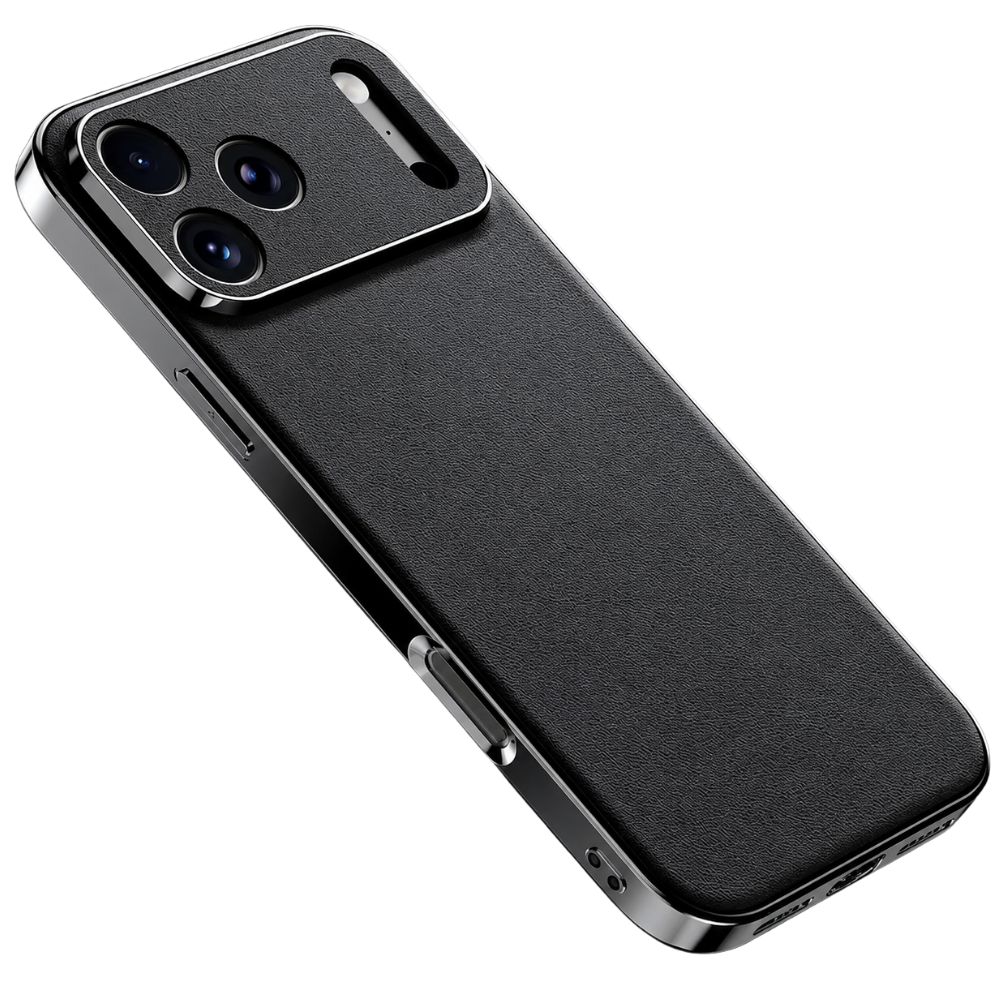 Premium iPhone Case Genuine Leather Cowhide Protective Cover Shockproof Anti Slip Matte Finish Full Camera Lens Guard Slim Design