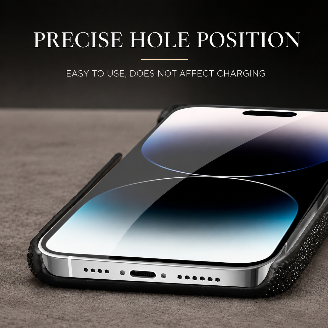 Premium iPhone Case Genuine Stingray Leather Shockproof Cover Camera Lens Protection Anti Fingerprint Dustproof Lightweight Half Wrapped Protective Design