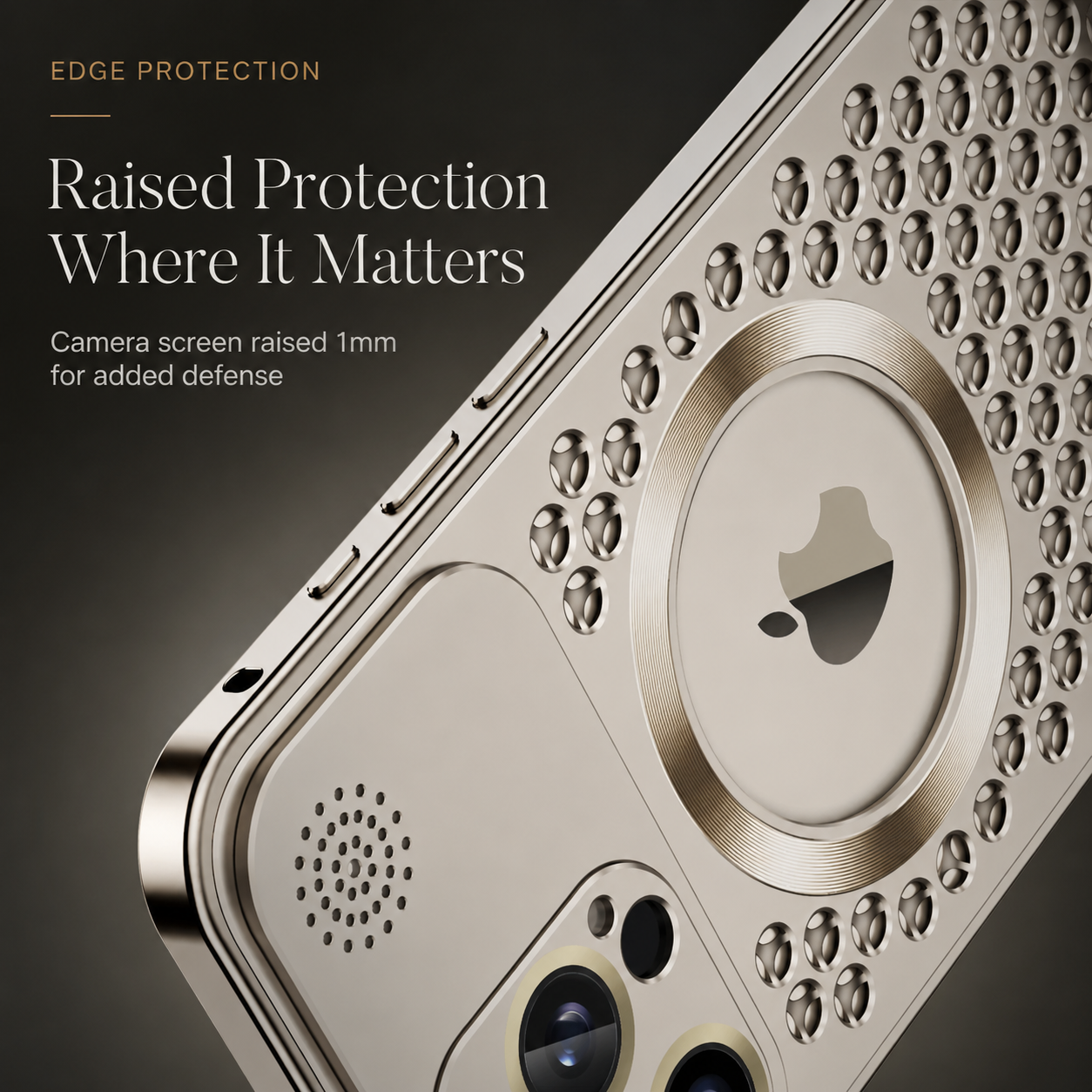 Premium iPhone Case Heat Dissipation Aluminum Magnetic Cover MagSafe Compatible Camera Lens Protection Dual Layer Shockproof Scratch Resistant Design