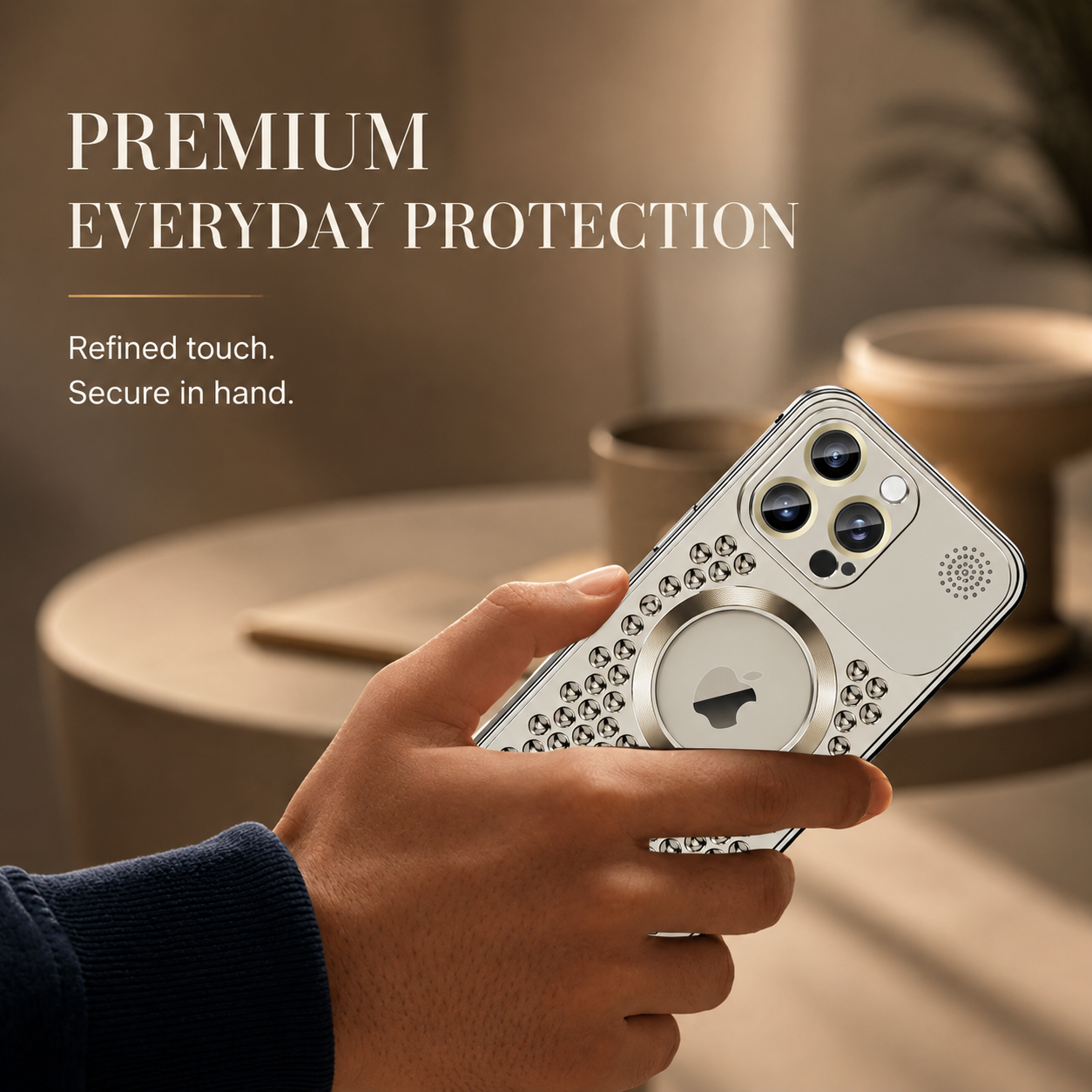 Premium iPhone Case Heat Dissipation Aluminum Magnetic Cover MagSafe Compatible Camera Lens Protection Dual Layer Shockproof Scratch Resistant Design