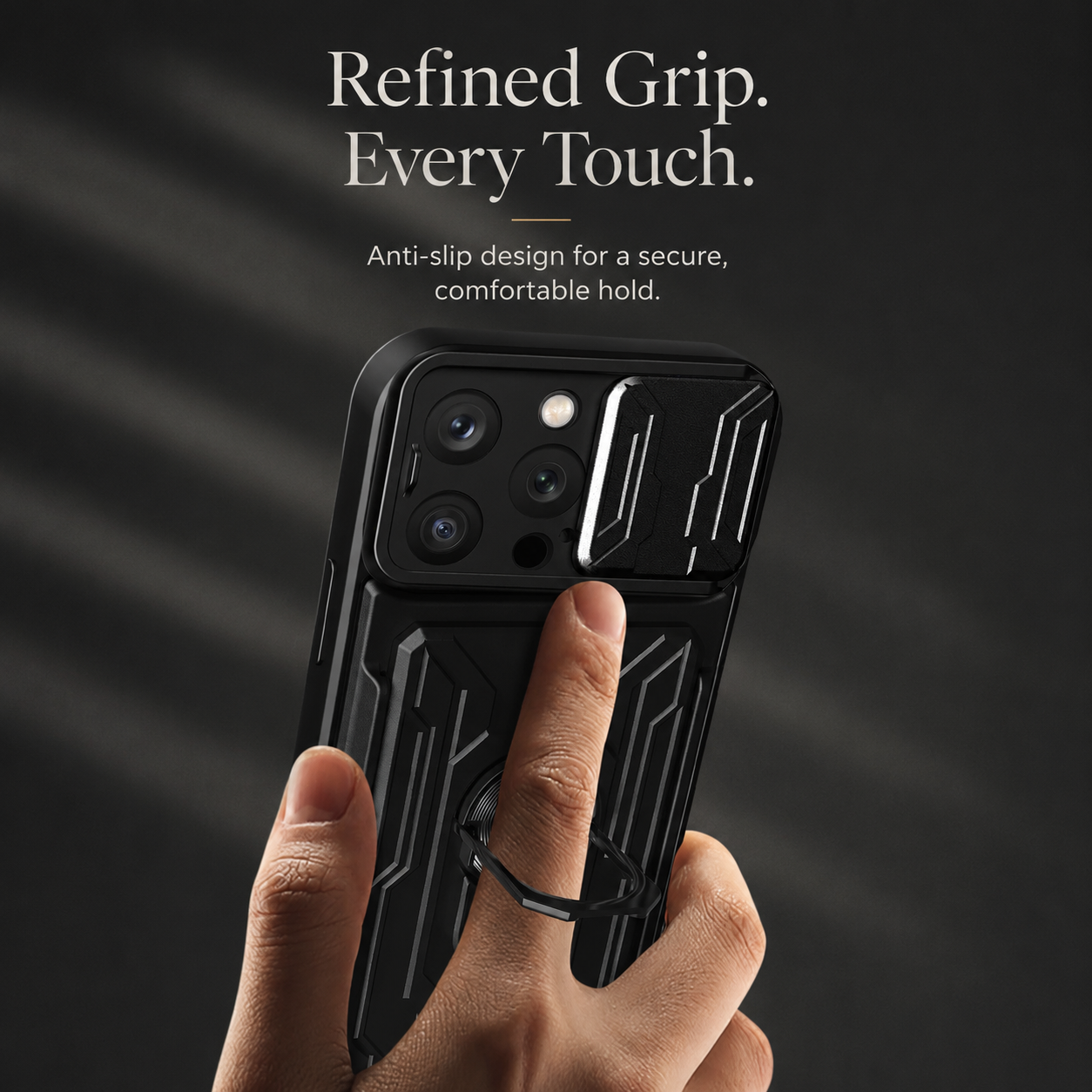 Premium iPhone Case Heavy Duty Armor Protective Cover Dual Layer Shockproof Card Holder 360° Ring Stand Magnetic Mount Compatible Full Coverage