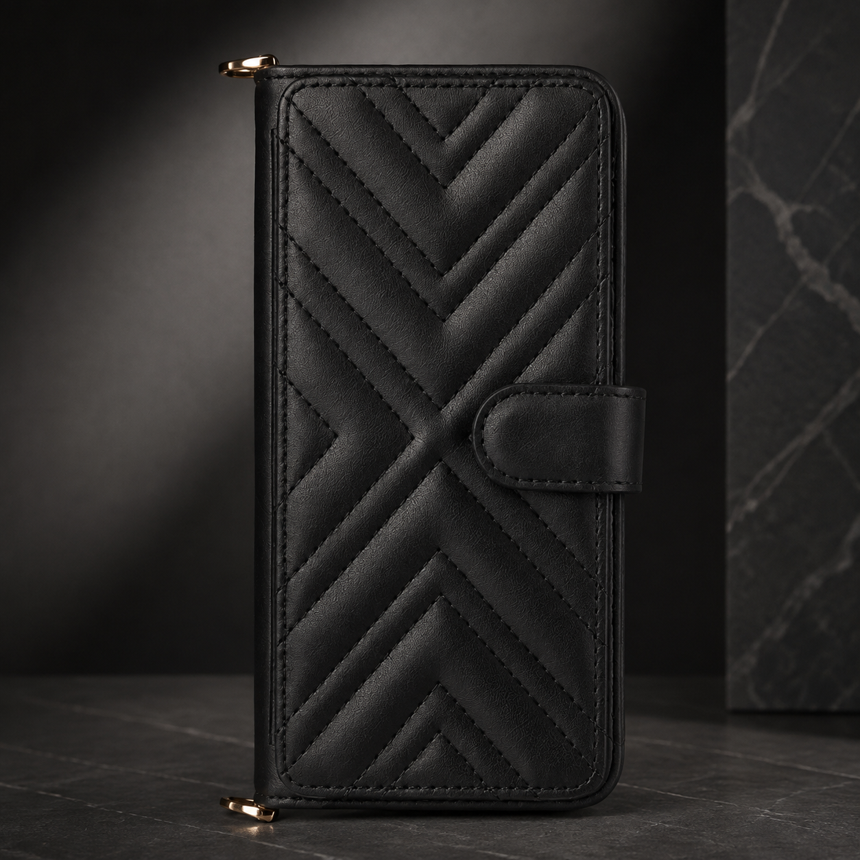 Premium iPhone Case Leather Flip Wallet Cover Card Holder Shockproof Protective Cover Magnetic Closure Kickstand Full Body Protection Design
