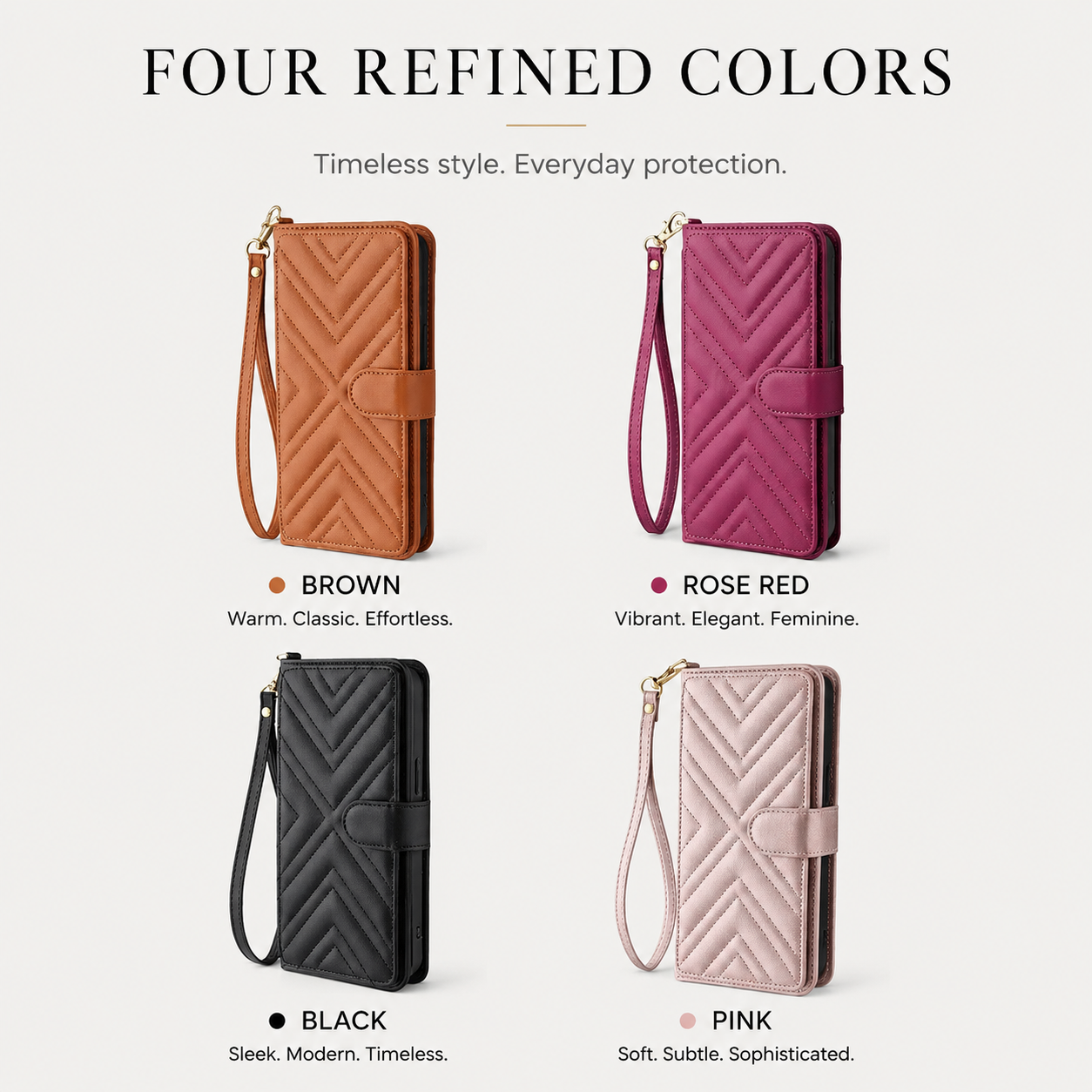 Premium iPhone Case Leather Flip Wallet Cover Card Holder Shockproof Protective Cover Magnetic Closure Kickstand Full Body Protection Design