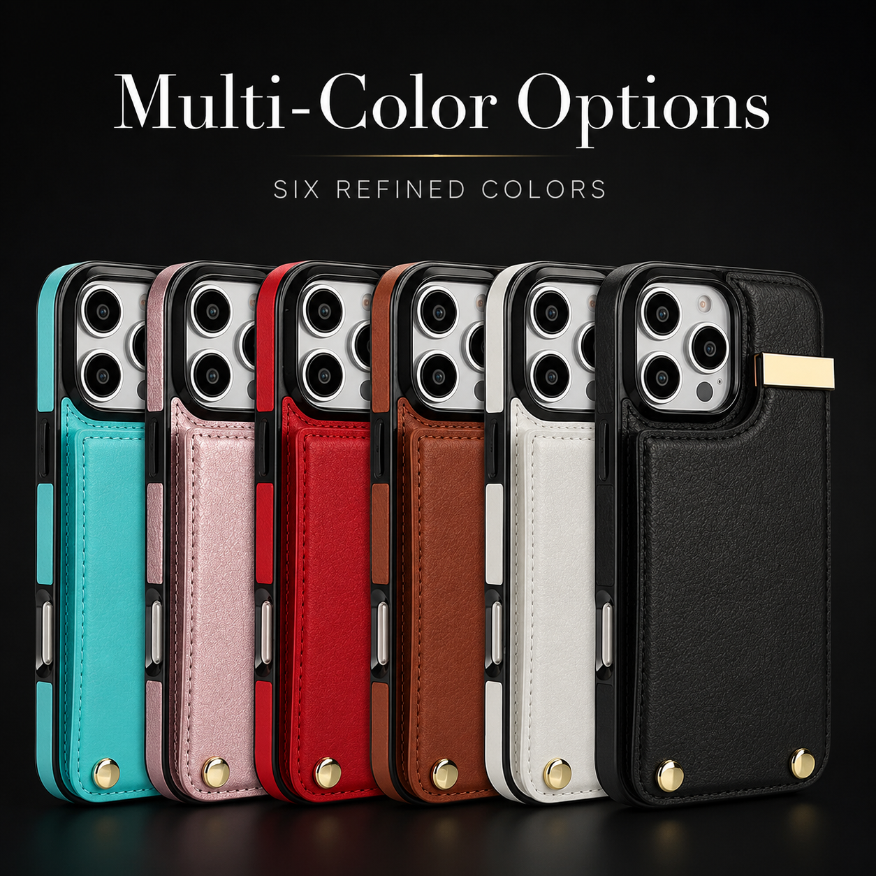 Premium iPhone Case Leather Wallet Cover Flip Card Holder Pocket Magnetic Closure Shockproof Protective Case Full Body Screen Camera Protection Slim Design