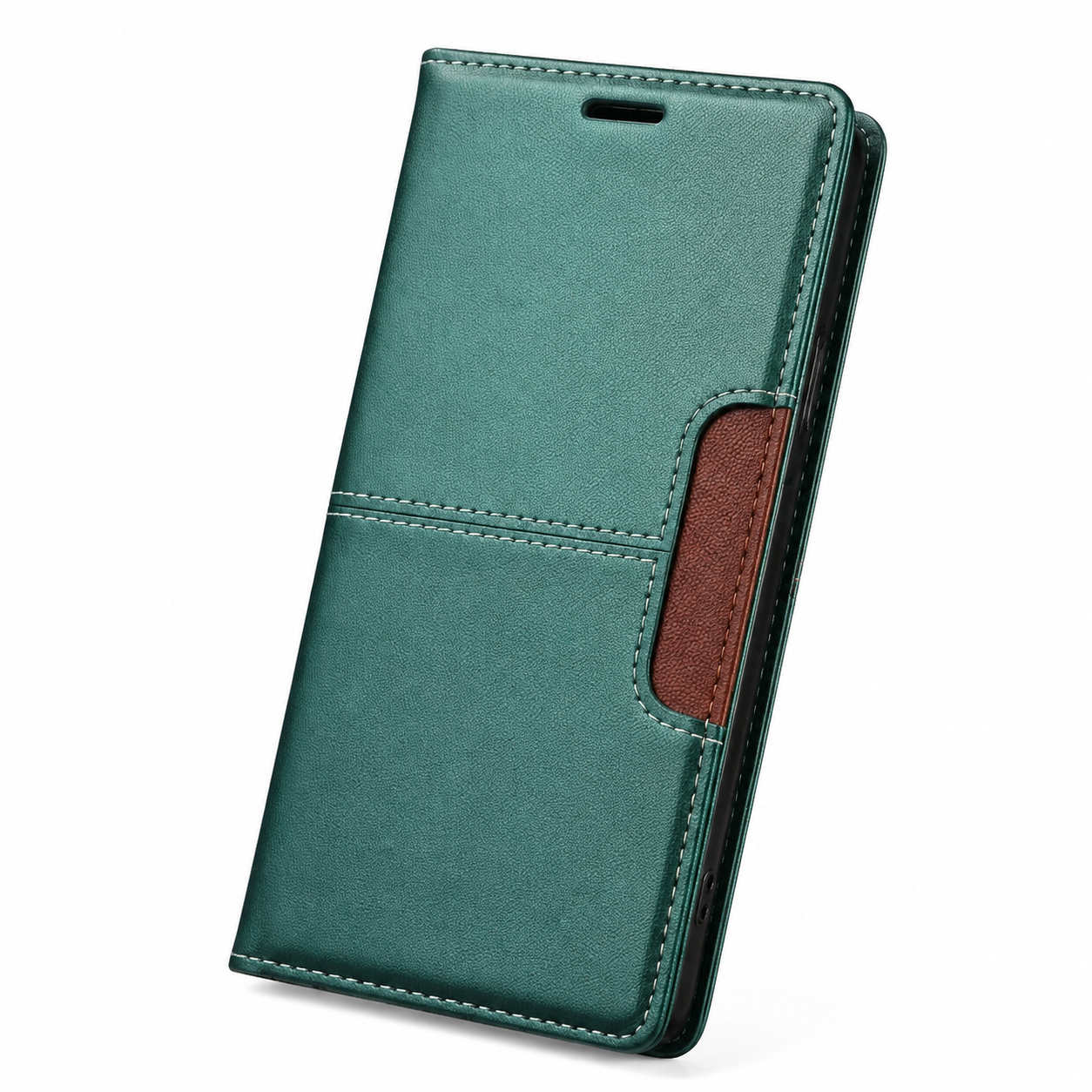 Premium iPhone Case Leather Wallet Flip Cover RFID Card Holder Magnetic Protective Case Shockproof Kickstand Anti Fingerprint Full Coverage