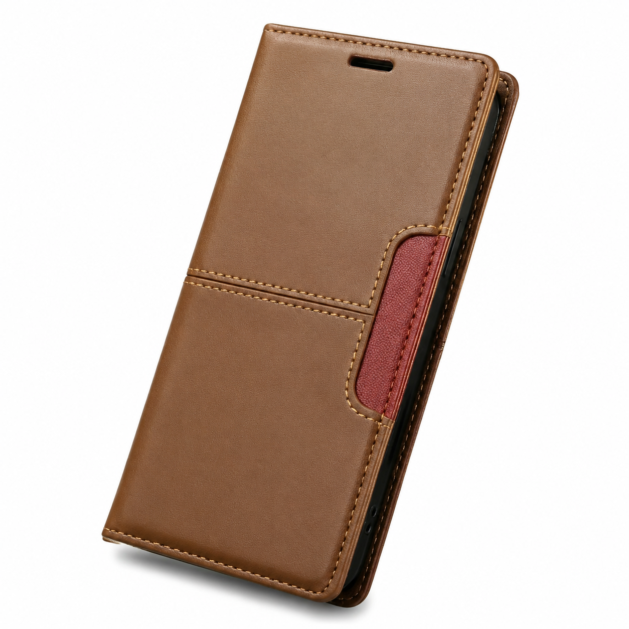 Premium iPhone Case Leather Wallet Flip Cover RFID Card Holder Magnetic Protective Case Shockproof Kickstand Anti Fingerprint Full Coverage