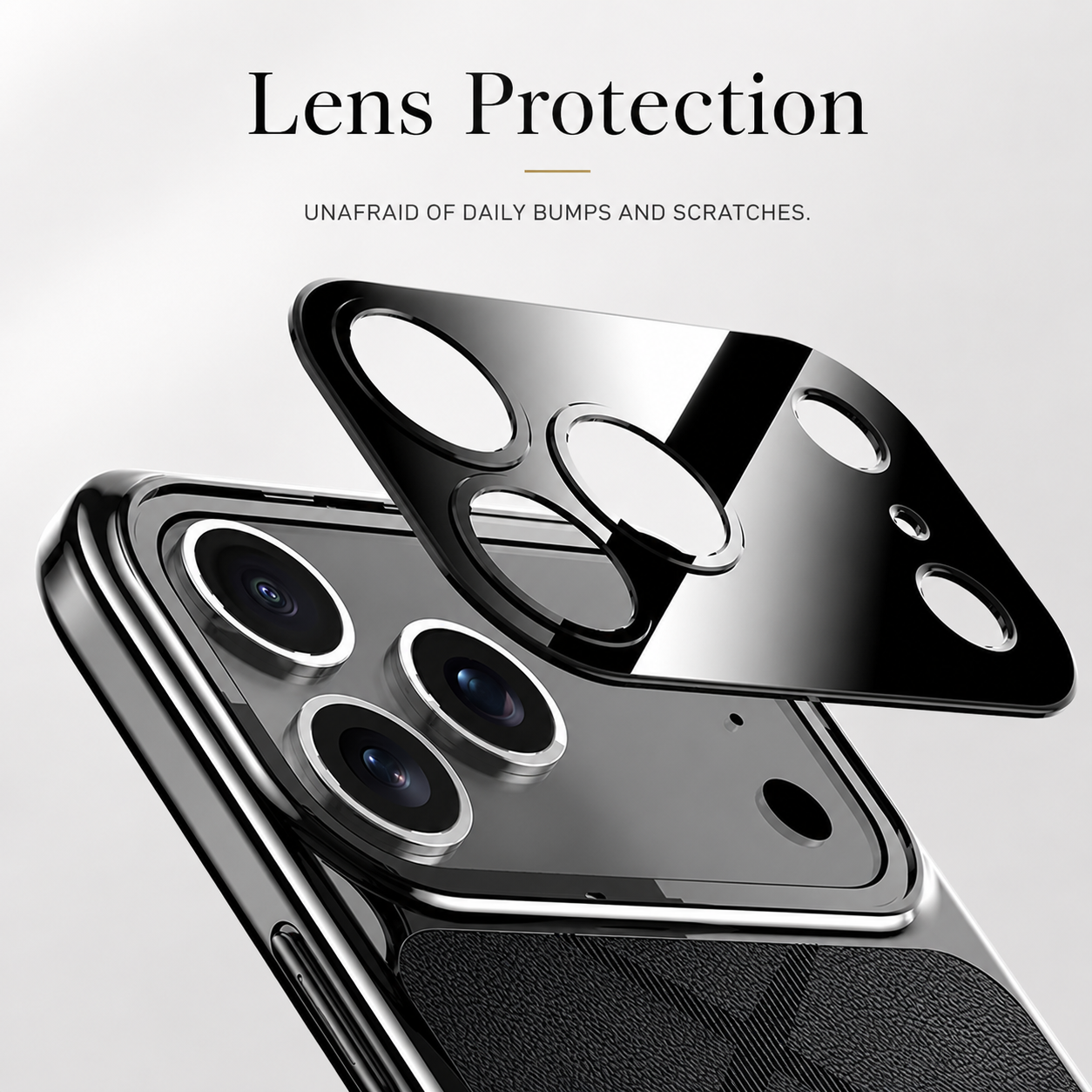Premium iPhone Case Luxury Leather Frame Plating Protective Cover Shockproof Bumper Camera Lens Protection Anti Scratch Slim Full Coverage