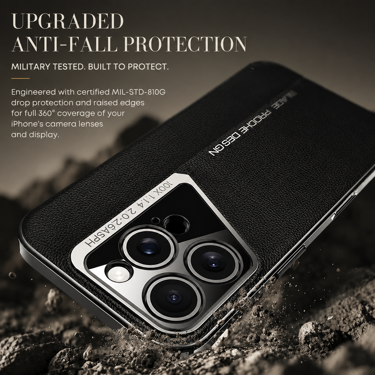 Premium iPhone Case Luxury PU Leather Electroplated Finish Ultra Thin Shockproof Protective Cover Camera Lens Protection Slim Hard Back Full Coverage
