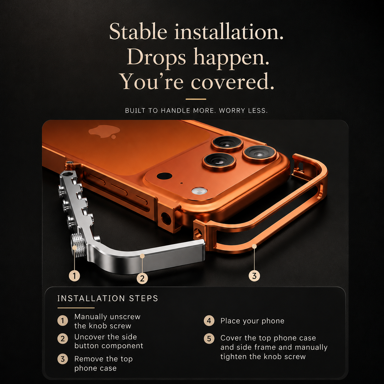 Premium iPhone Case MagSafe Compatible Aluminum Alloy Bumper Protective Cover Shockproof Heat Dissipation Camera Lens Protection Slim Metal Frame Design