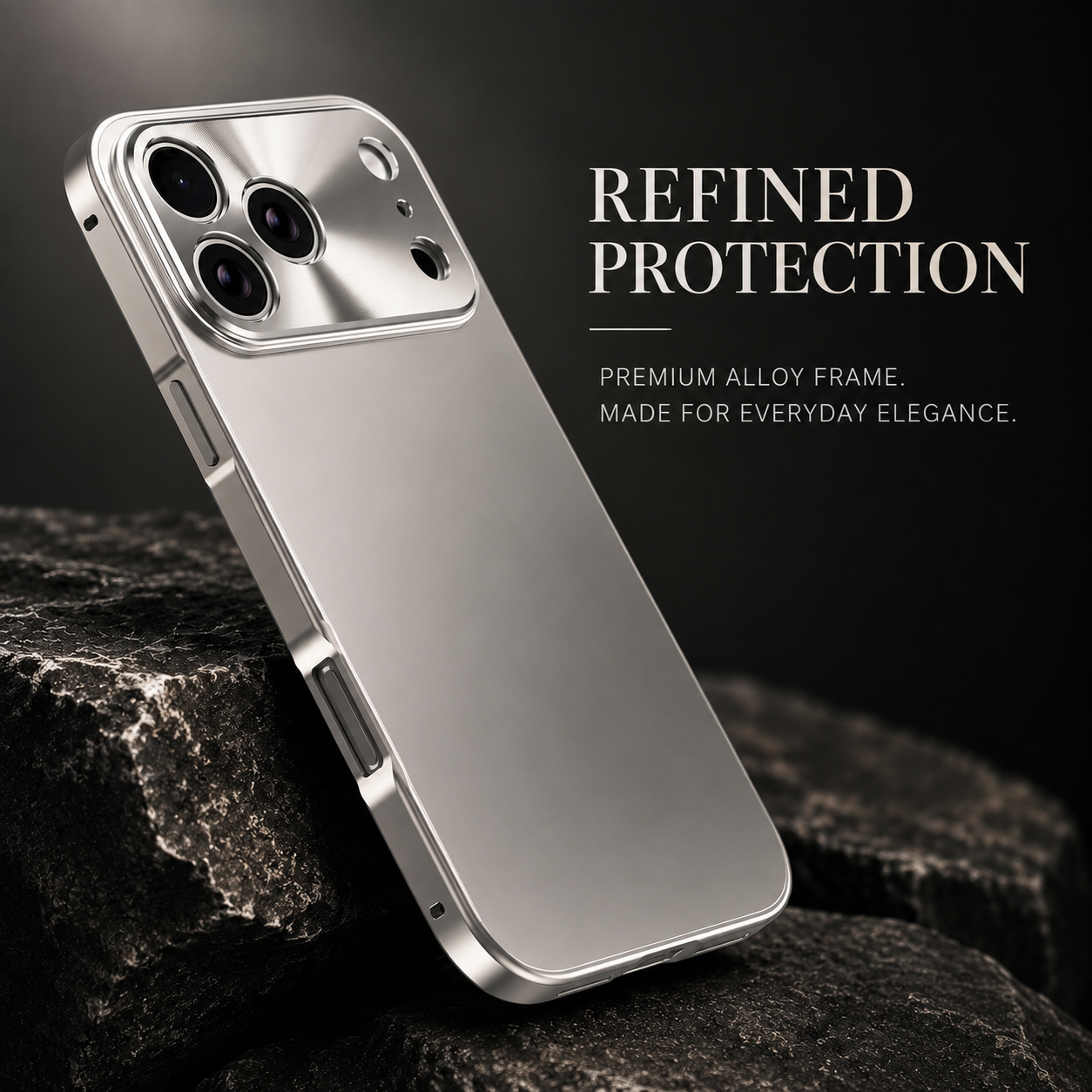 Premium iPhone Case MagSafe Compatible Aluminum Alloy Frame Frosted PC Protective Cover Ultra Thin Shockproof Anti Scratch Matte Lightweight Design